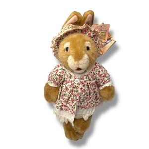 Vintage Deadstock Dakin Holly‎ Pond Hill Bunny Plush Victoria Rose Rabbit NEW